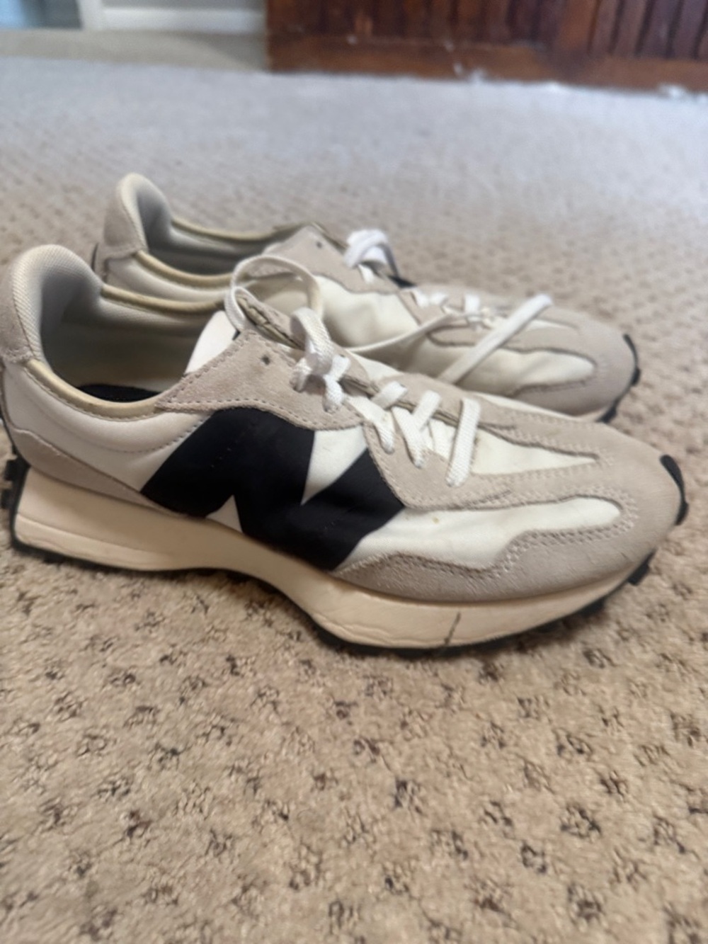 New Balance Women's White and Black Athletic Sneakers